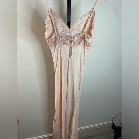 NWOT Free People Midnight Magic Maxi Slip Dress Size XS Pink Beaded - Picture 6 of 14